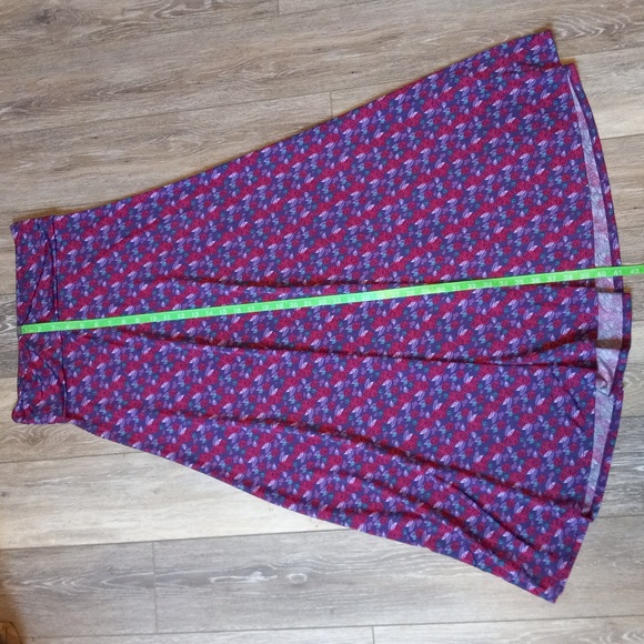 LuLaRoe Purple Floral Maxi Skirt - Picture 4 of 9